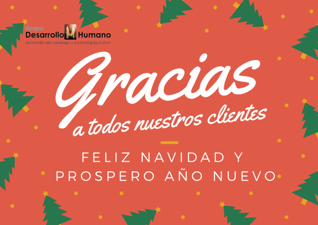 Tarjeta de Agradecimiento Amistad Navidad Rojo - Grupo Desarrollo Humano